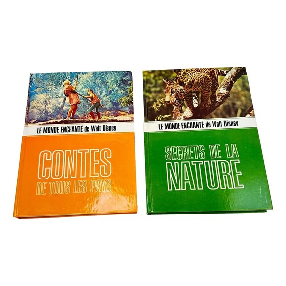 Le Monde Enchante de Walt Disney Nature & Contes Book Lot 2 Francais - Picture 1 of 14